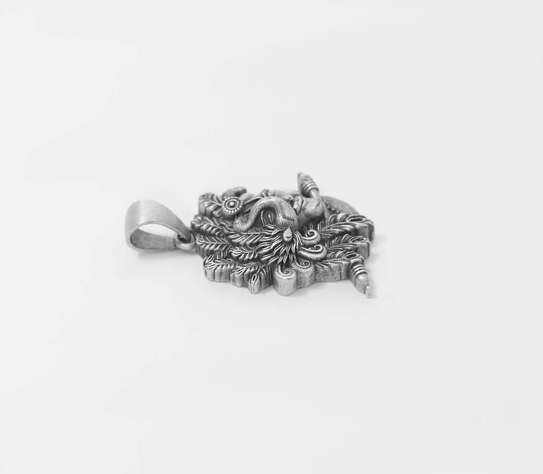 Peacock With Krishna Pendant